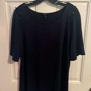 Talbots Black Short Sleeve Blouse